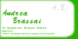 andrea brassai business card